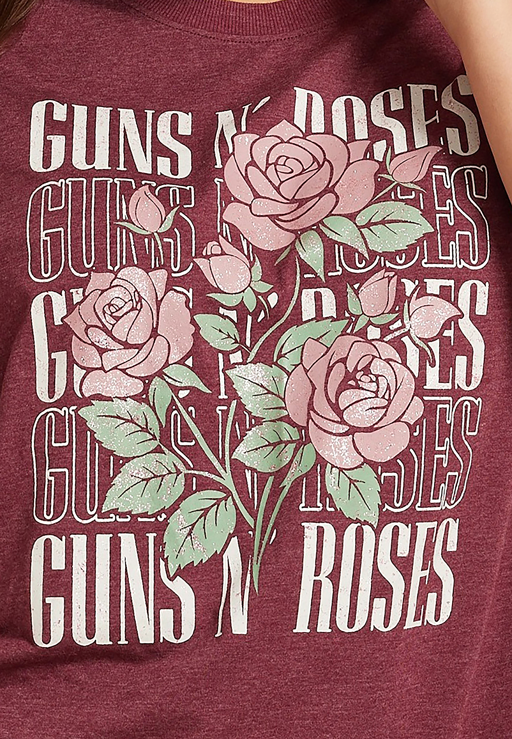 Plus Size Guns N  Roses Oversized Fit Graphic Tee, C830, large