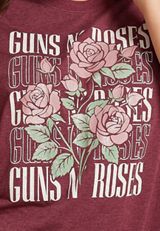 Plus Size Guns N  Roses Oversized Fit Graphic Tee, C830, small