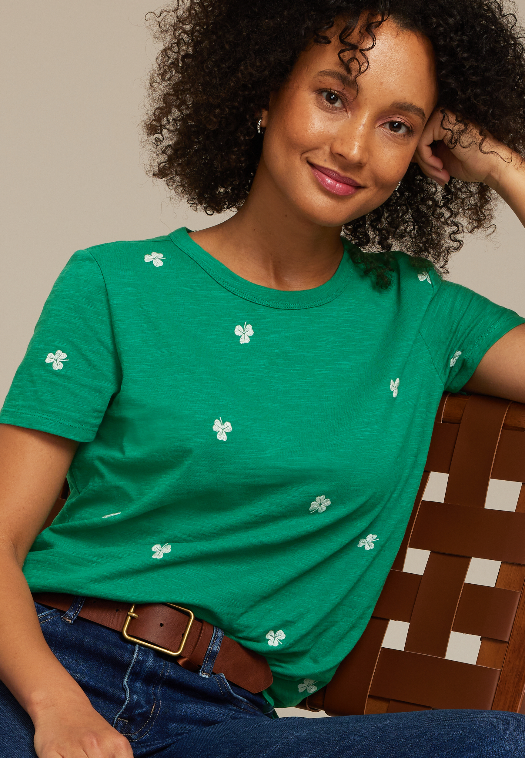 24/7 Dawson Shamrock Crew Neck Tee, C9559, large