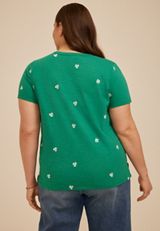 Plus Size 24/7 Dawson Shamrock Crew Neck Tee, SHADY GLADE COMBO, small