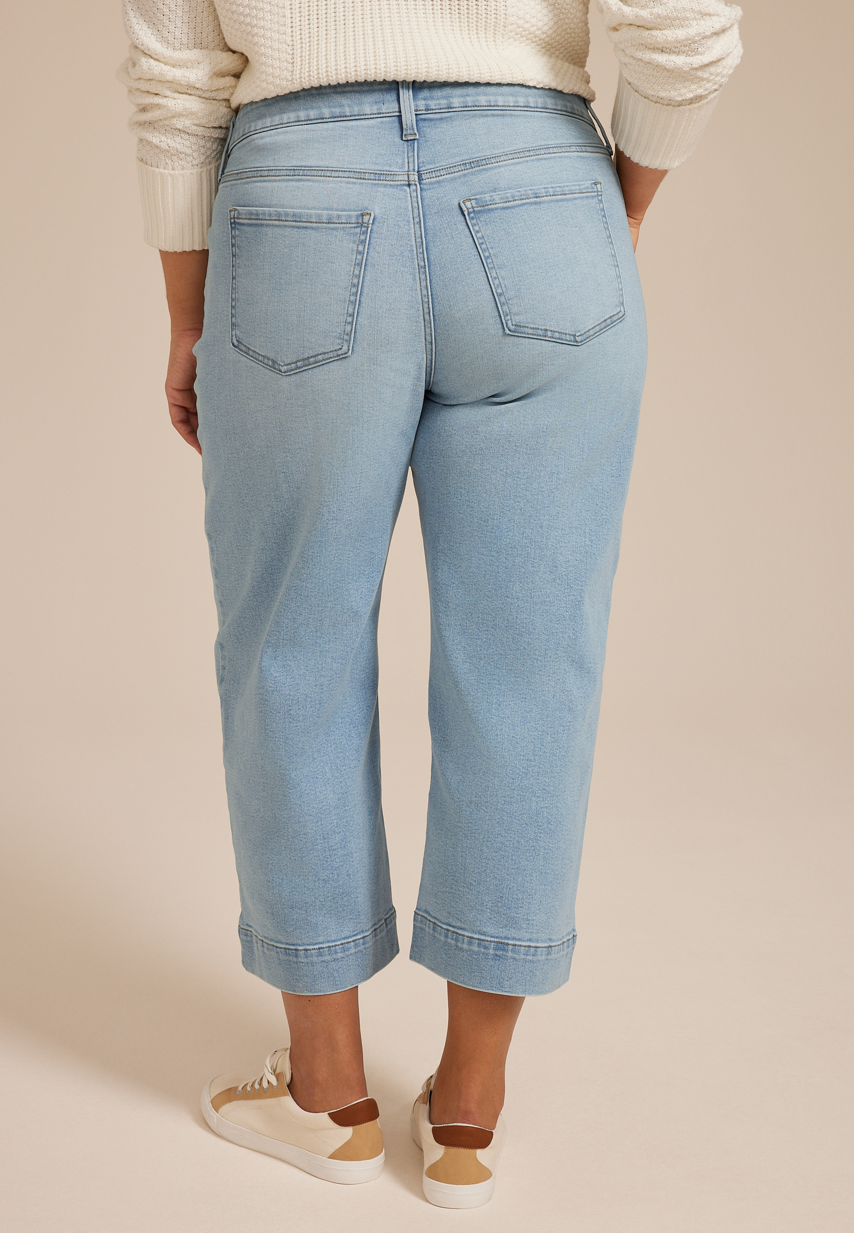 Plus Size m jeans by maurices&trade; High Rise Wide Leg Cropped Jean, C2806, large