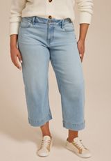 Plus Size m jeans by maurices&trade; High Rise Wide Leg Cropped Jean, C2806, small