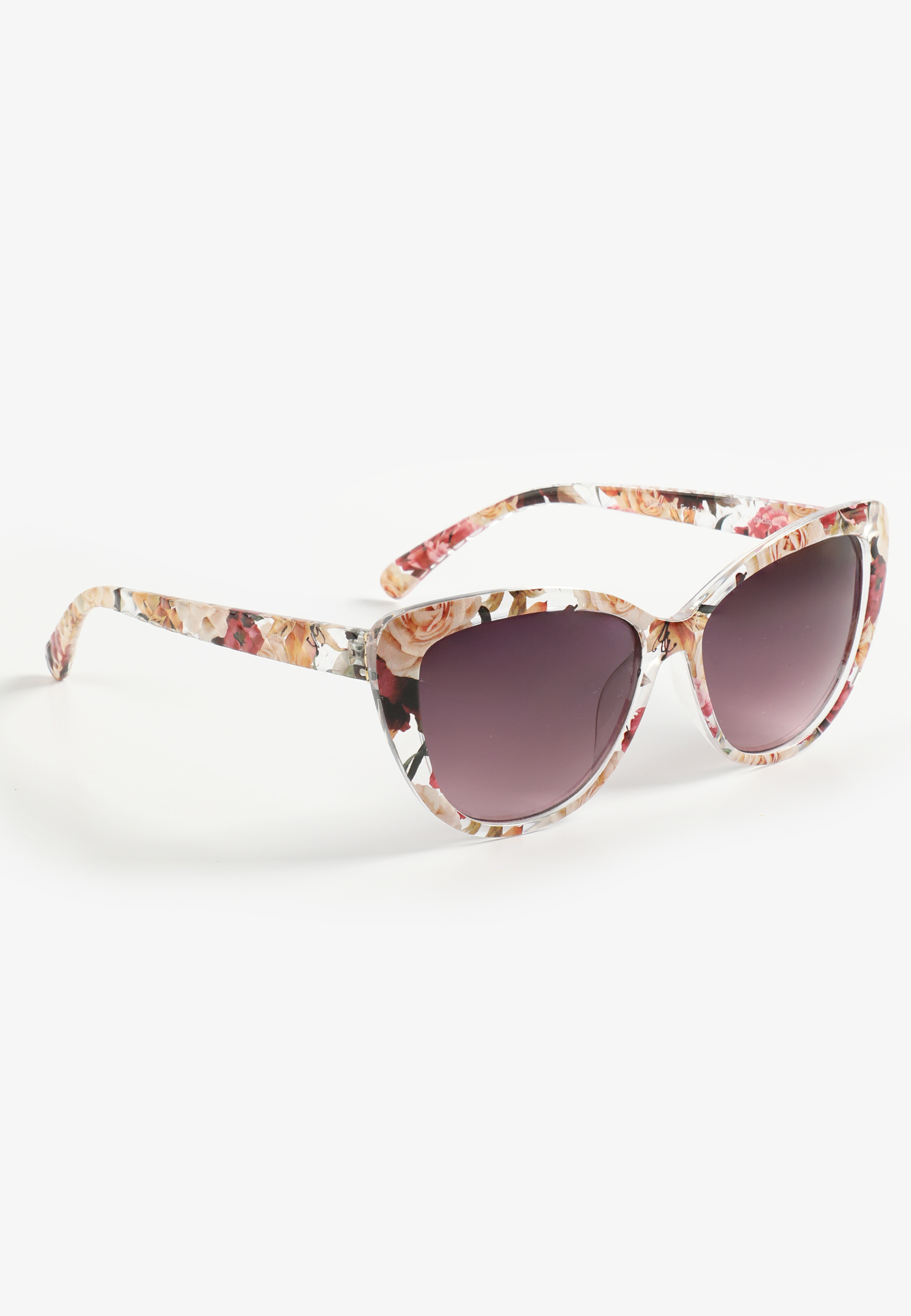 Plastic Floral Cat Eye Sunglasses