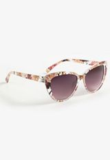 Plastic Floral Cat Eye Sunglasses, C1524, small