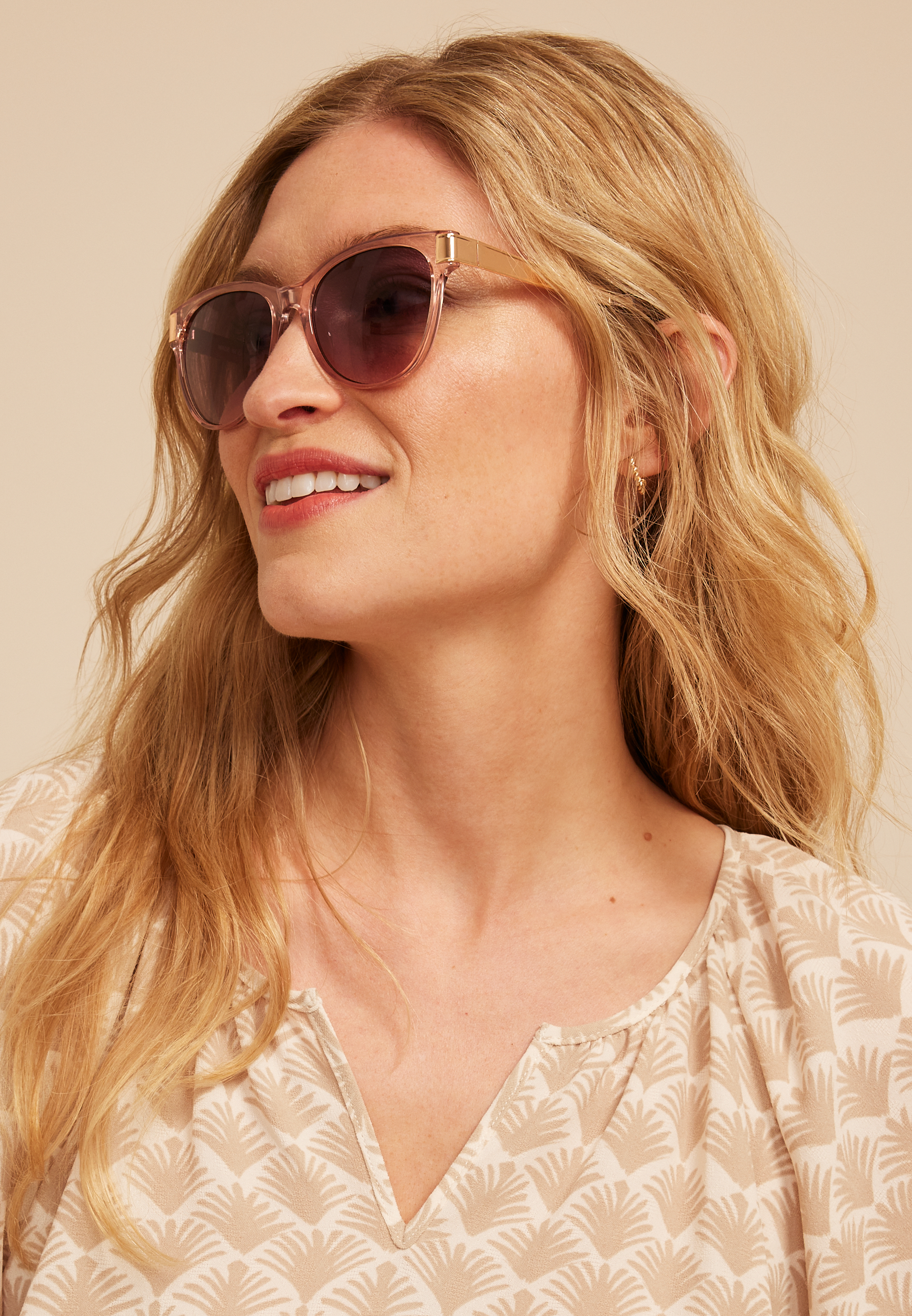 Round Metal Sunglasses, C4947, large