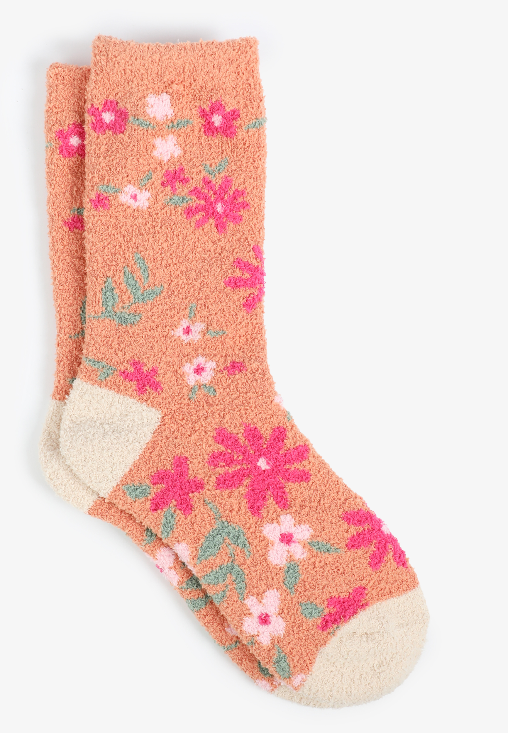 Cozy Floral Crew Socks