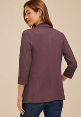 Textured Versa 3/4 Sleeve Blazer, C4424, small
