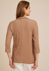 Textured Versa 3/4 Sleeve Blazer, AMPHORA, small