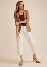 Textured Versa 3/4 Sleeve Blazer, AMPHORA, small