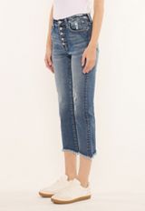 KanCan&trade; High Rise Frayed Hem Button Fly Cropped Jean, C3337, small