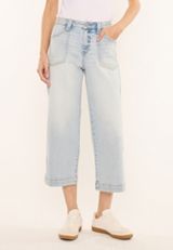 KanCan&trade; High Rise Patch Pocket Wide Leg Cropped Jean, C2806, small