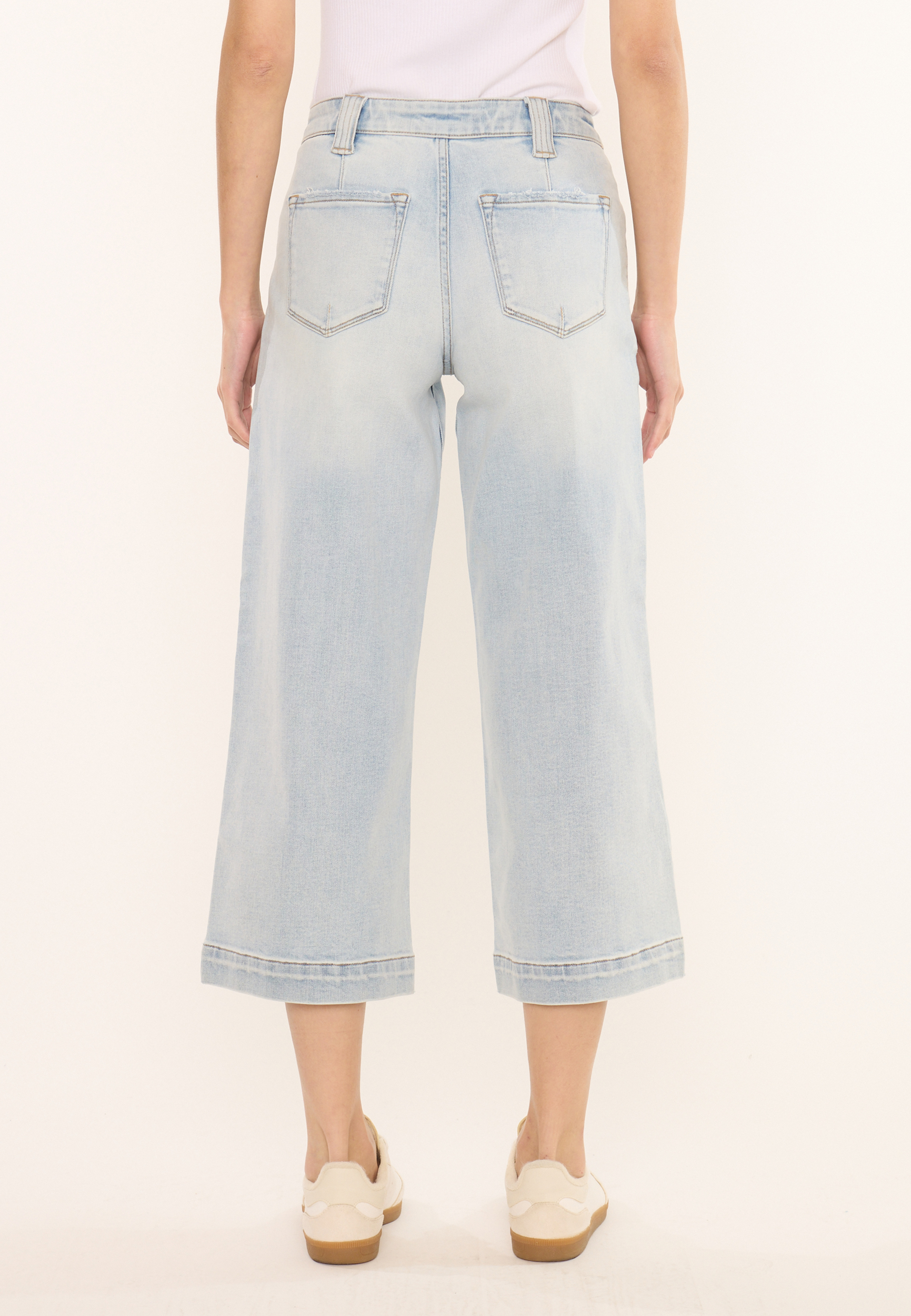 KanCan&trade; High Rise Patch Pocket Wide Leg Cropped Jean, C2806, large