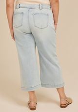 Plus Size KanCan&trade; High Rise Patch Pocket Wide Leg Cropped Jean, C2806, small