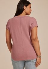 Plus Size 24/7 Berkley V Neck Short Sleeve Tee, C1395, small