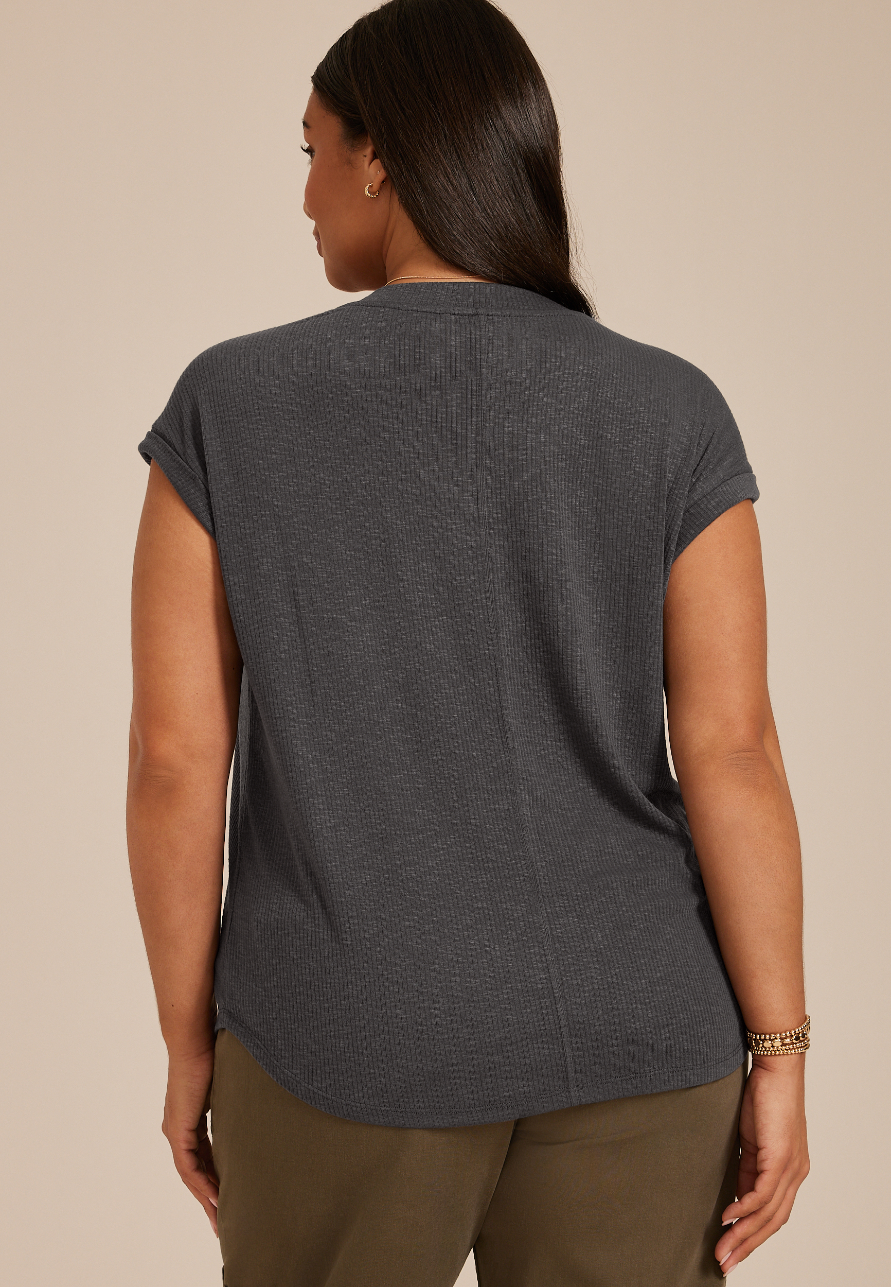 Plus 24/7 Berkley V Neck Short Sleeve Tee