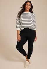 Plus Size Smooth High Rise 7/8 Legging, C106, small