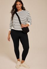 Plus Size Smooth High Rise 7/8 Legging, C106, small