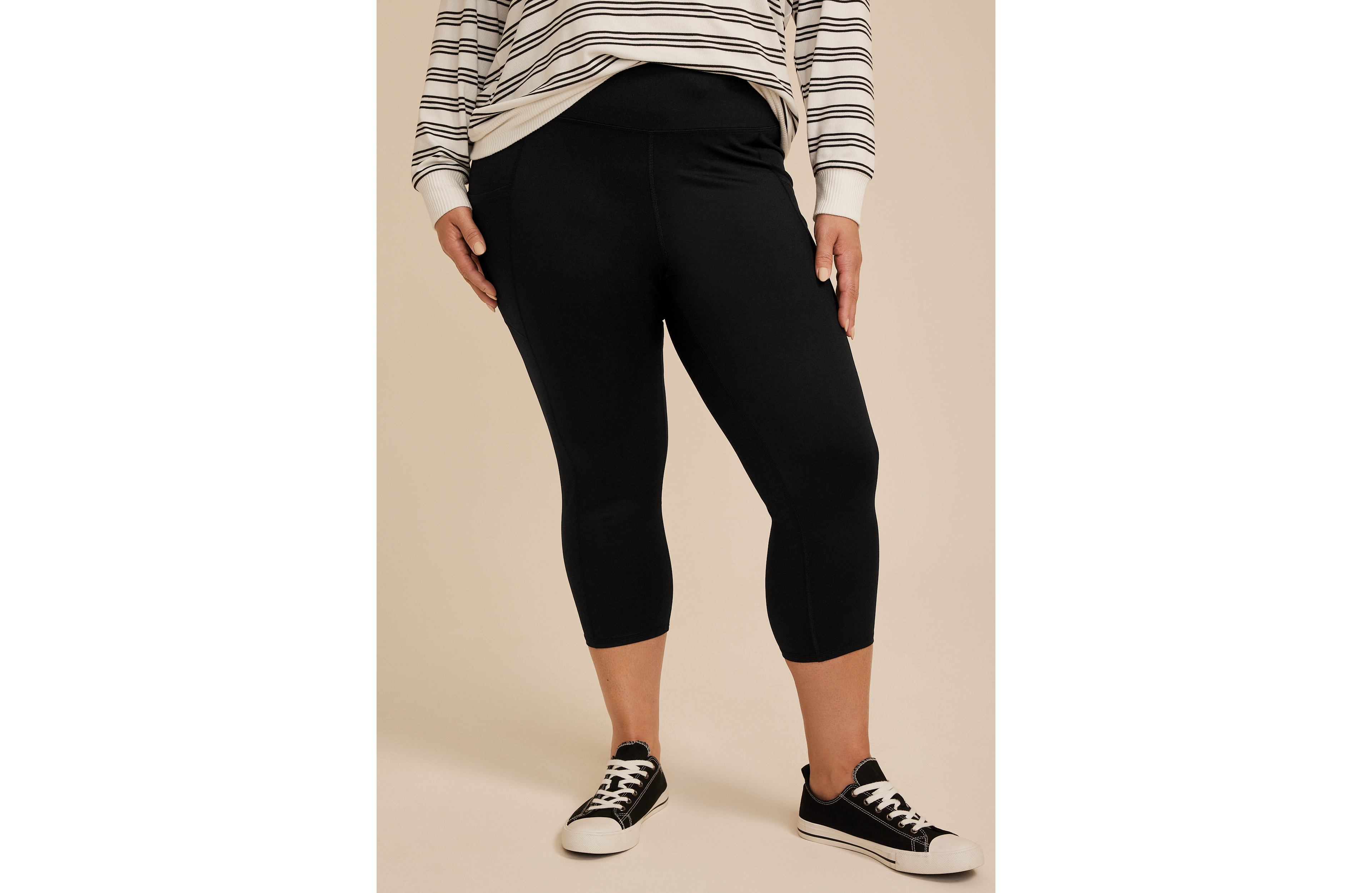 Plus High Rise Pocket Luxe Capri Legging