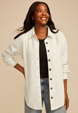 Knit Boyfriend Shacket, C2445, small