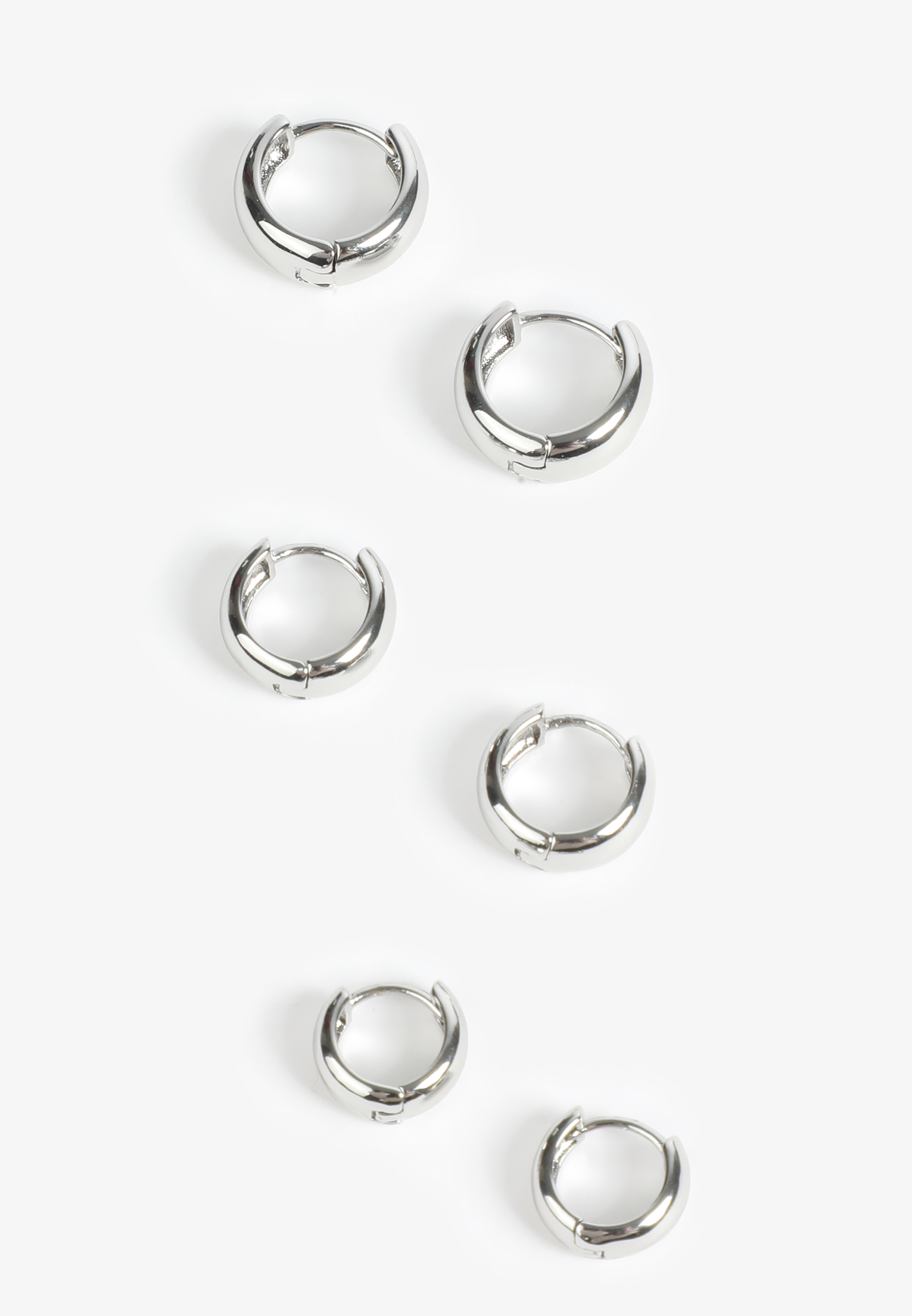 3 Pack Huggie Hoop Earring Set