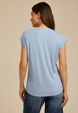 24/7 Magnolia V Neck Tee, C8408, small