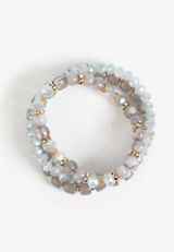 3 Pack Stackable Beaded Stretch Bracelet Set, C829, small