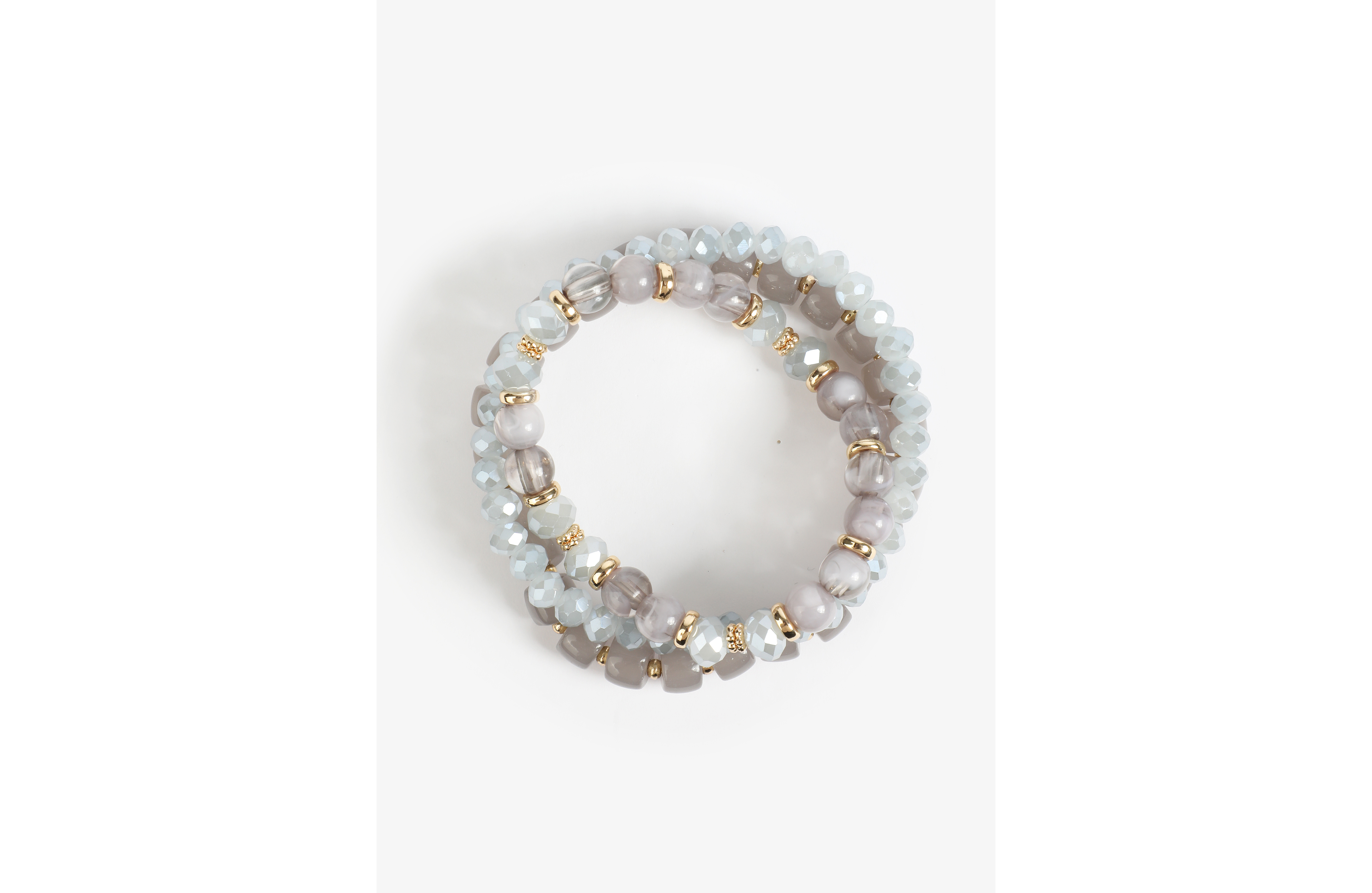 3 Pack Stackable Beaded Stretch Bracelet Set