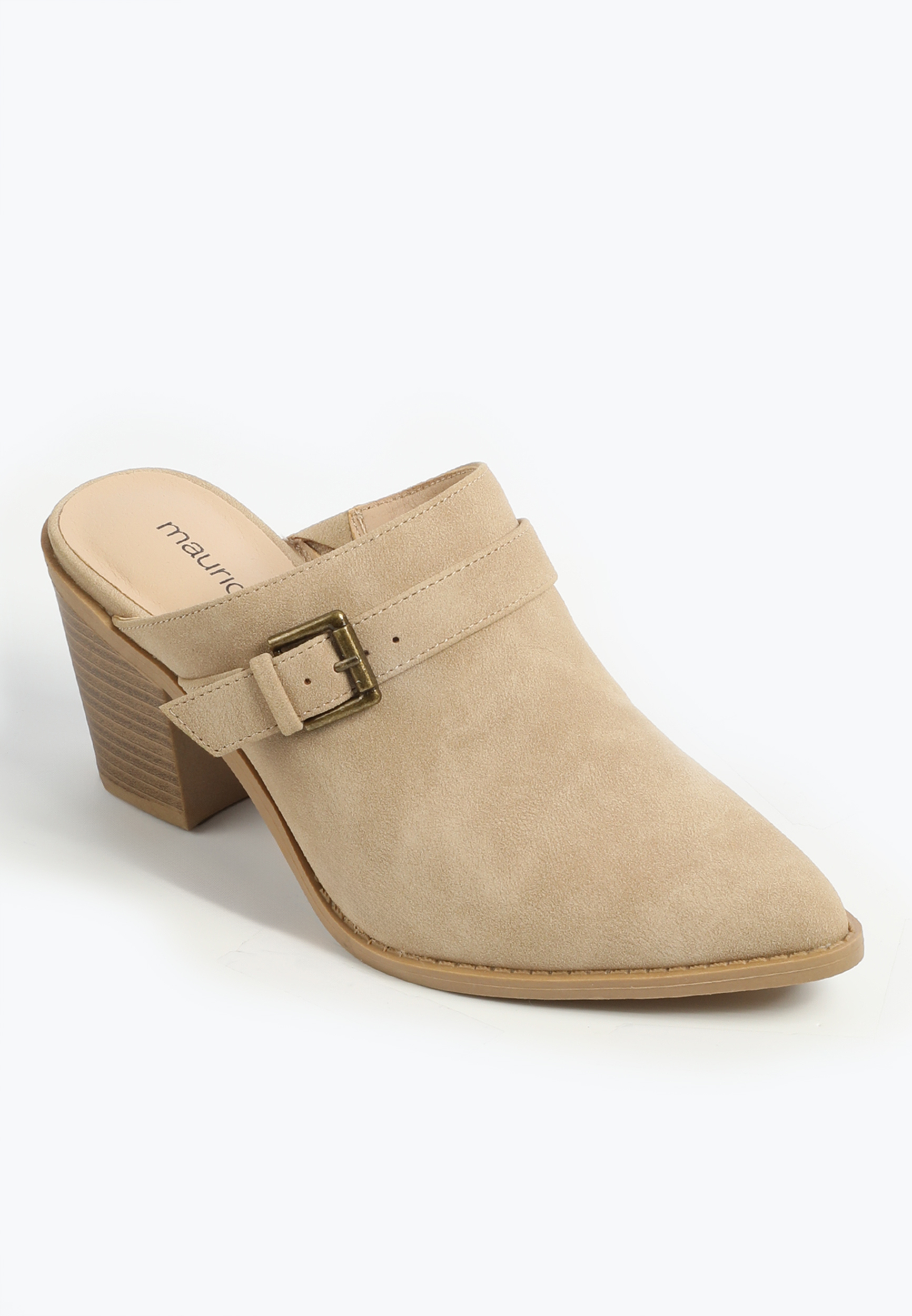 SuperCush Suede Closed Toe Mule Heel