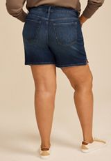 Plus Size m jeans by maurices&trade; Classic Mid Rise Slit Hem 6in Short, C258, small
