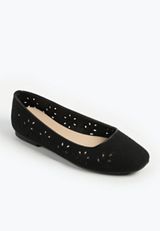 SuperCush Laser Cut Ballet Flat, BLACK, small