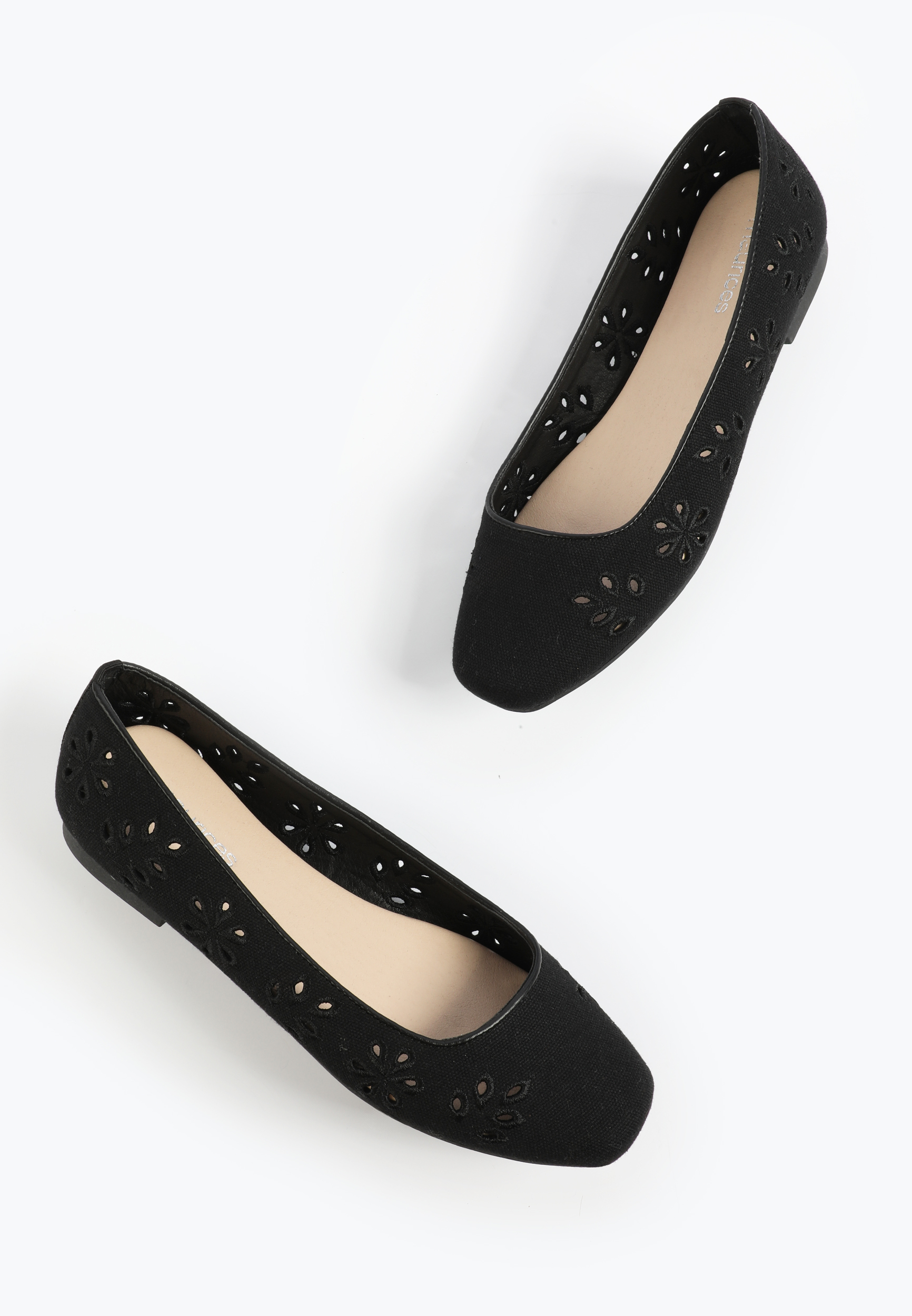 SuperCush Laser Cut Ballet Flat, BLACK, large