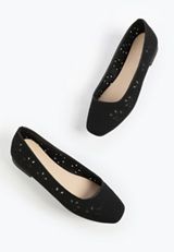SuperCush Laser Cut Ballet Flat, BLACK, small