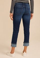 m jeans by maurices&trade; Classic Mid Rise Straight Cropped Jean, DARK SANDBLAST, small