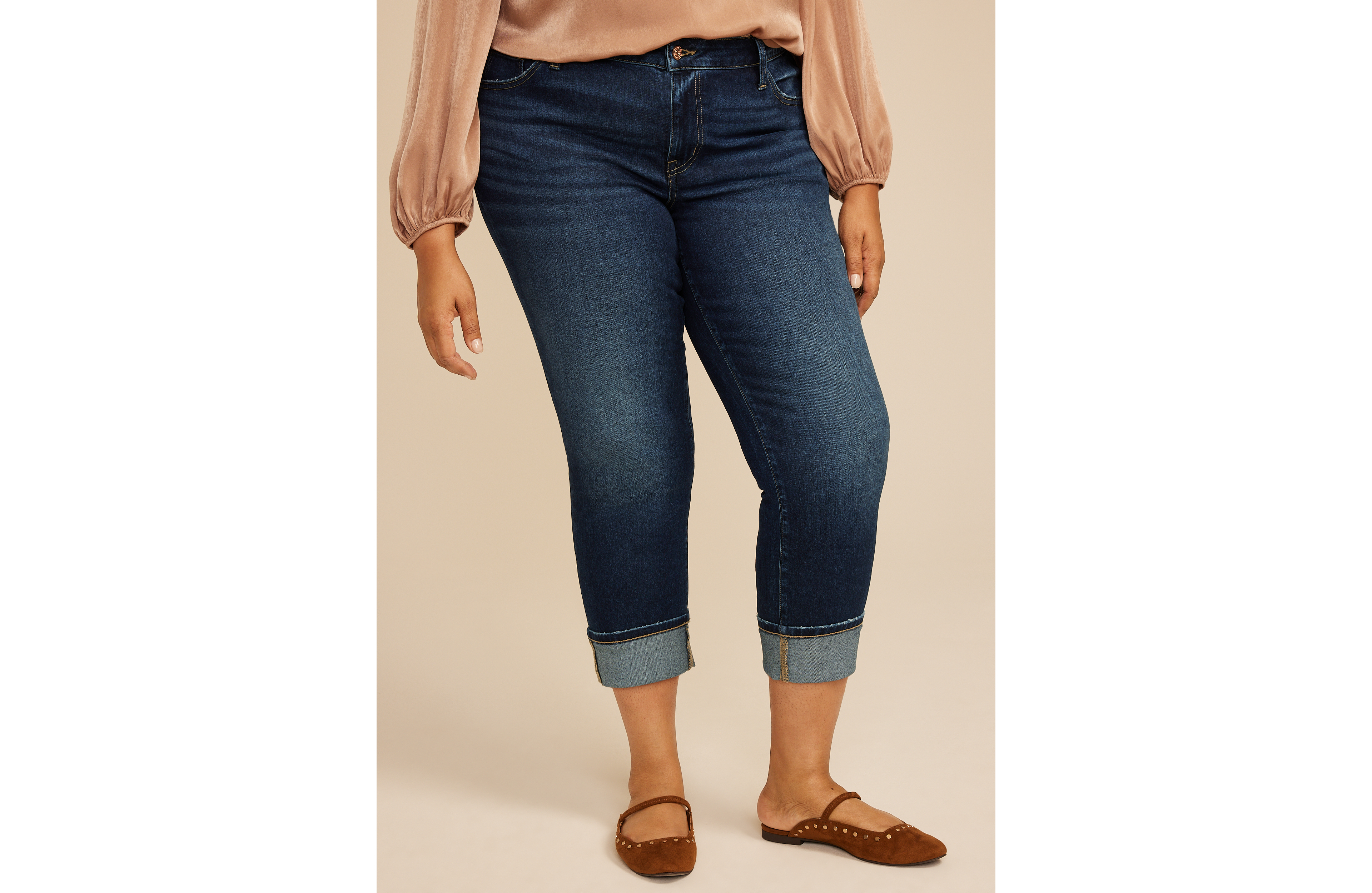 Plus m jeans by maurices™ Classic Mid Rise Straight Cropped Jean
