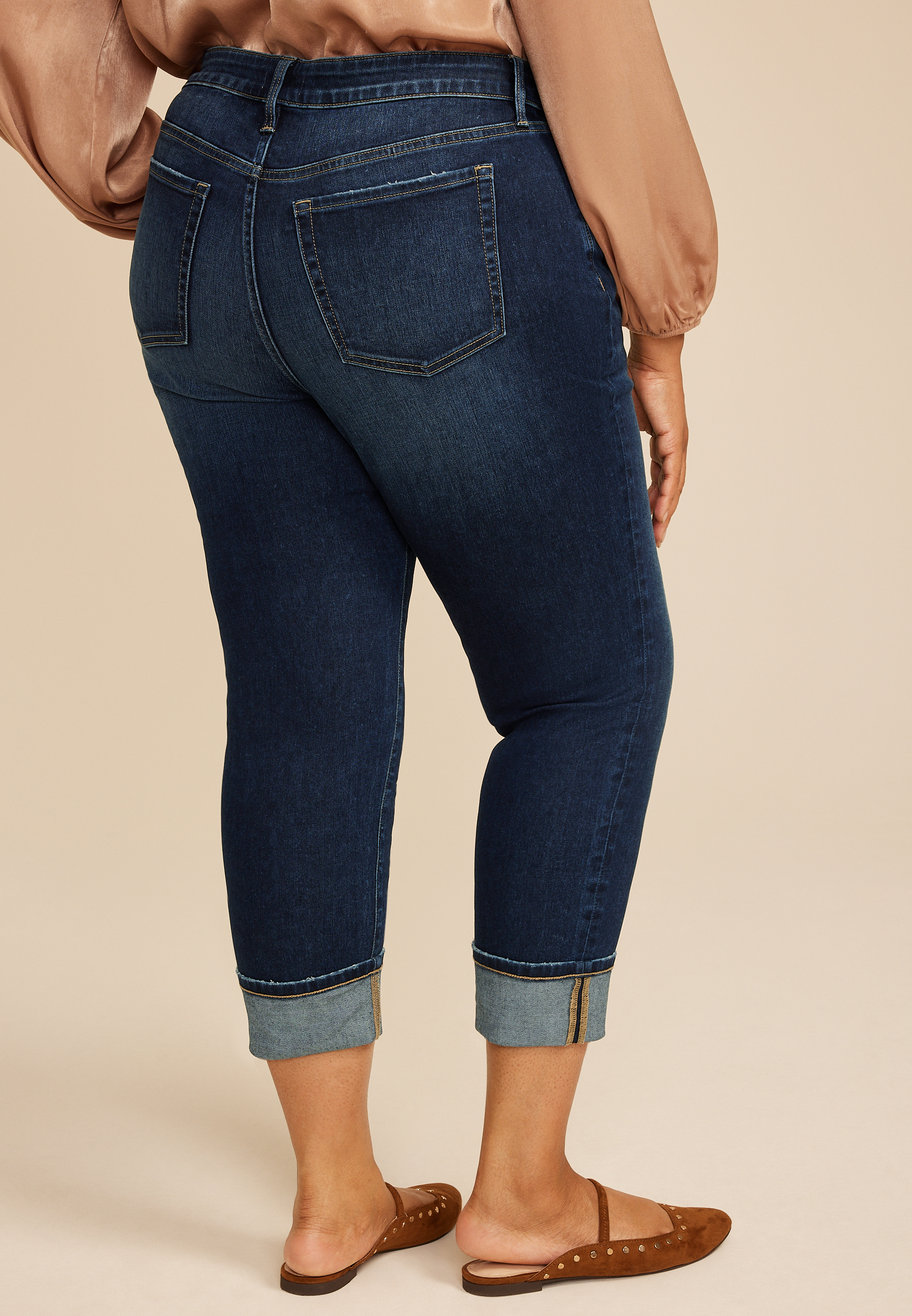 Plus Size m jeans by maurices&trade; Classic Mid Rise Straight Cropped Jean, C258, large