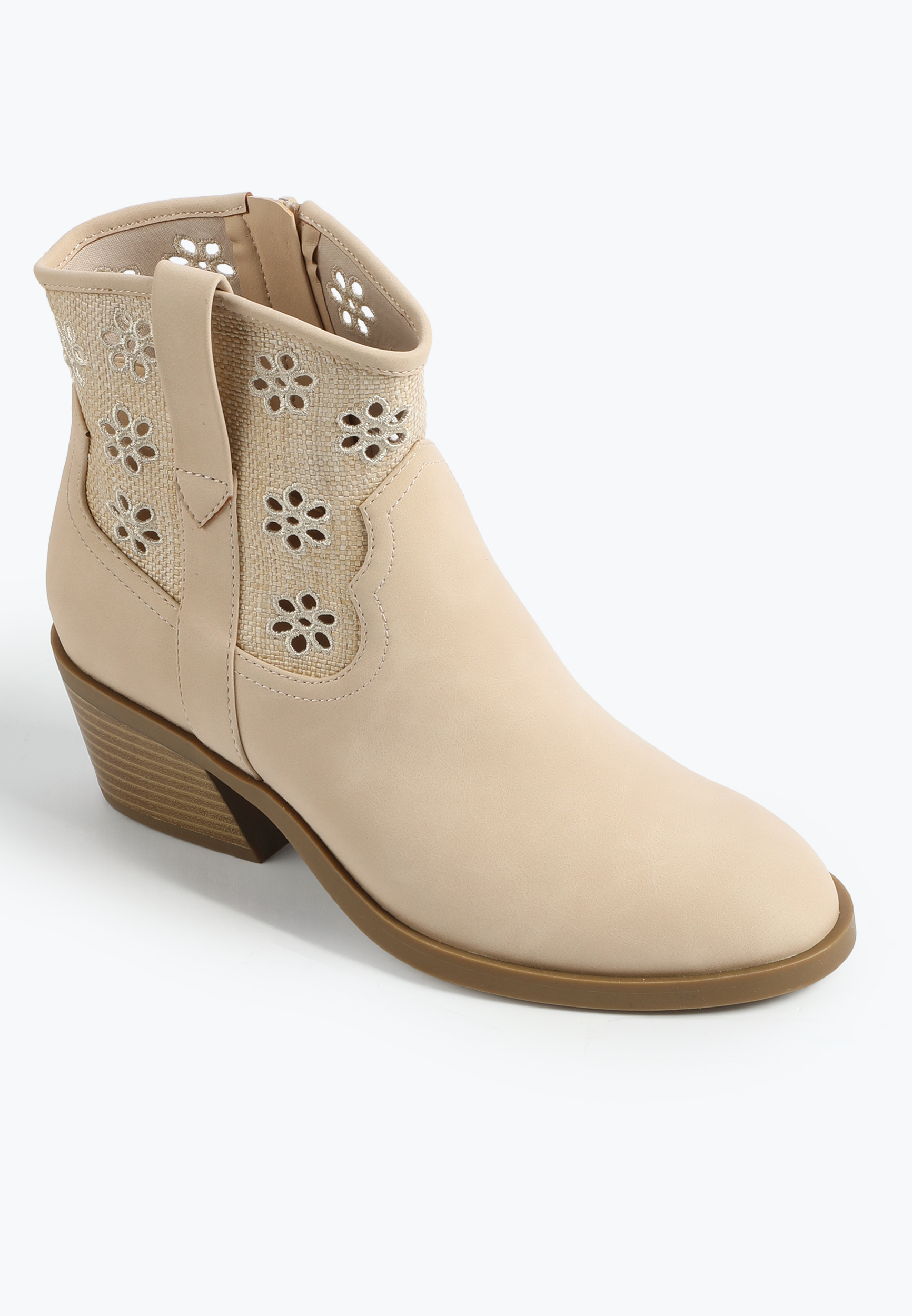 SuperCush Floral Eyelet Western Boot