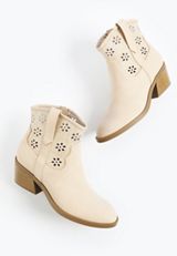 SuperCush Floral Eyelet Western Boot, SAND, small