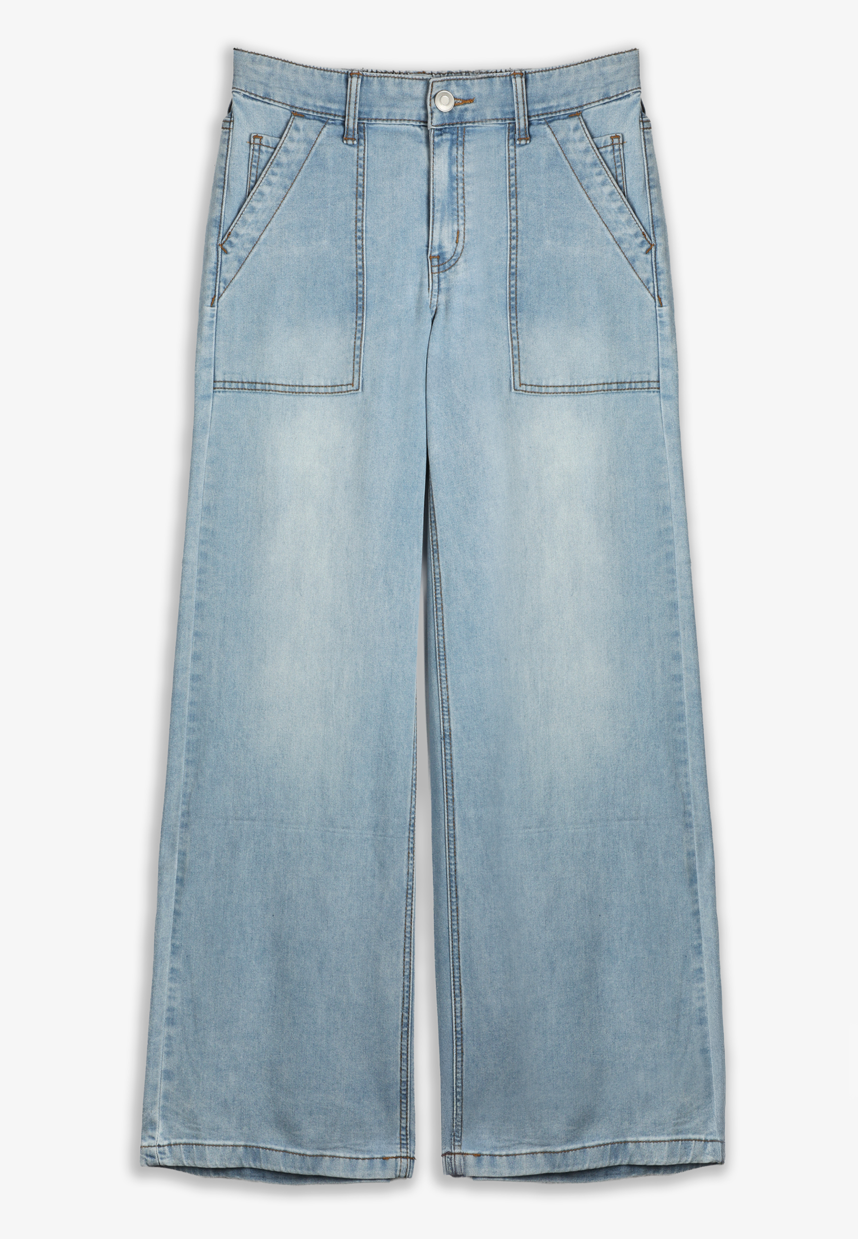 m jeans by maurices™ Mid Rise Soft Patch Pocket Wide Leg Jeans
