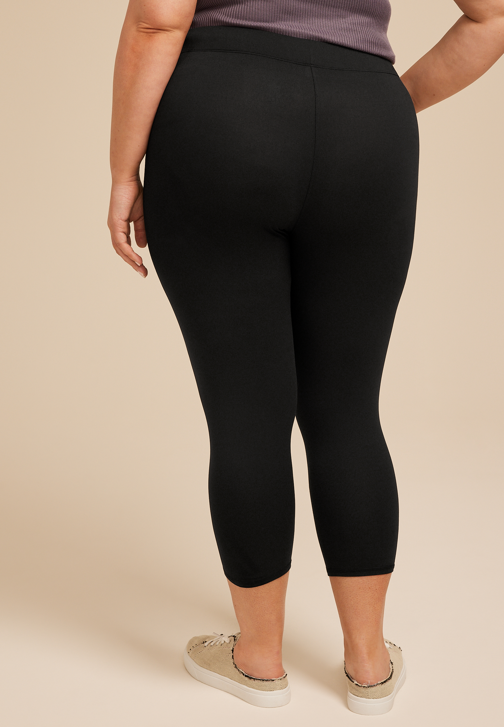 Plus Size Ultra Soft High Rise Capri Legging, C106, large