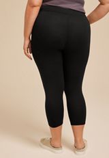 Plus Size Ultra Soft High Rise Capri Legging, C106, small