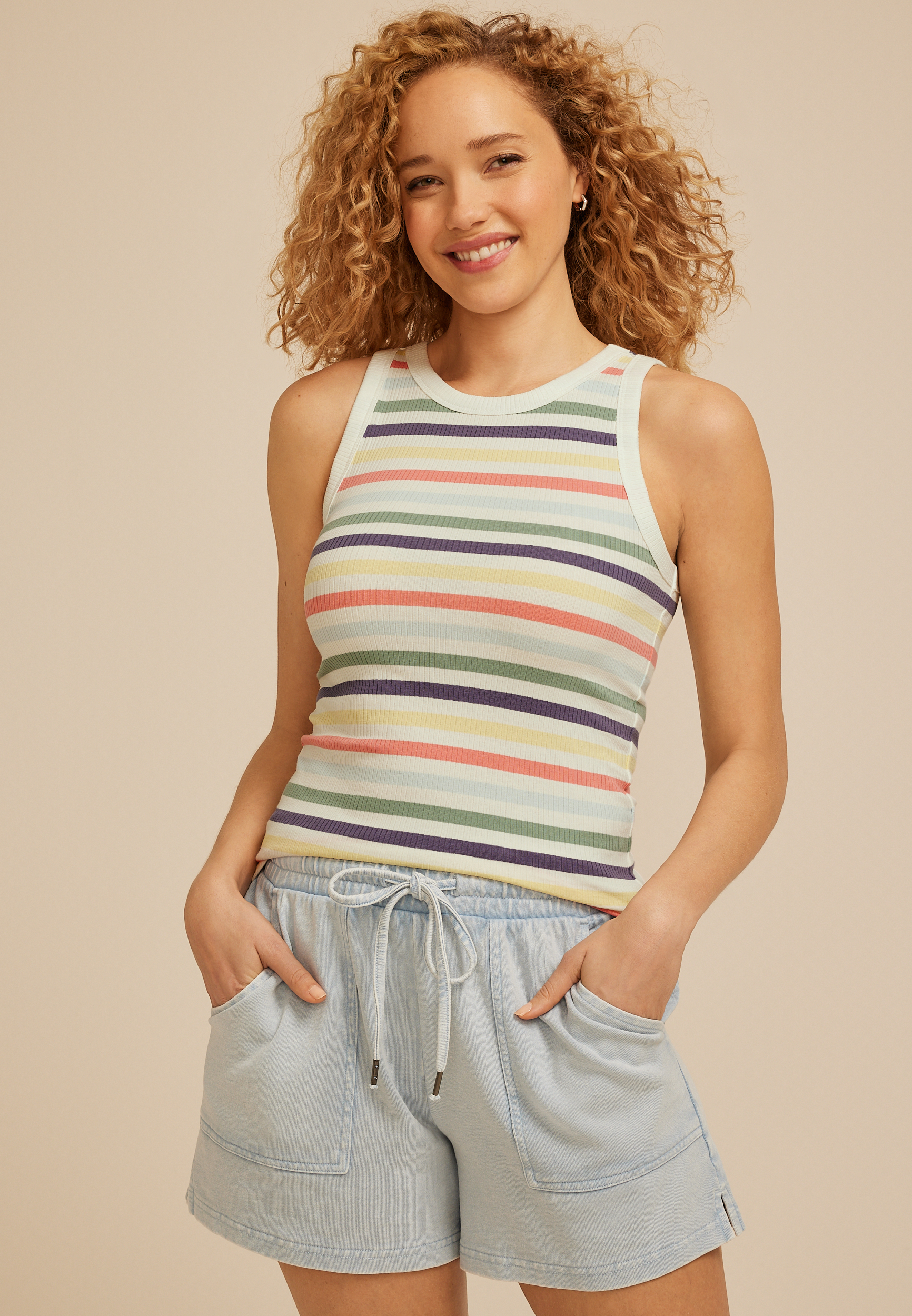 24/7 Striped Highline Tank Top