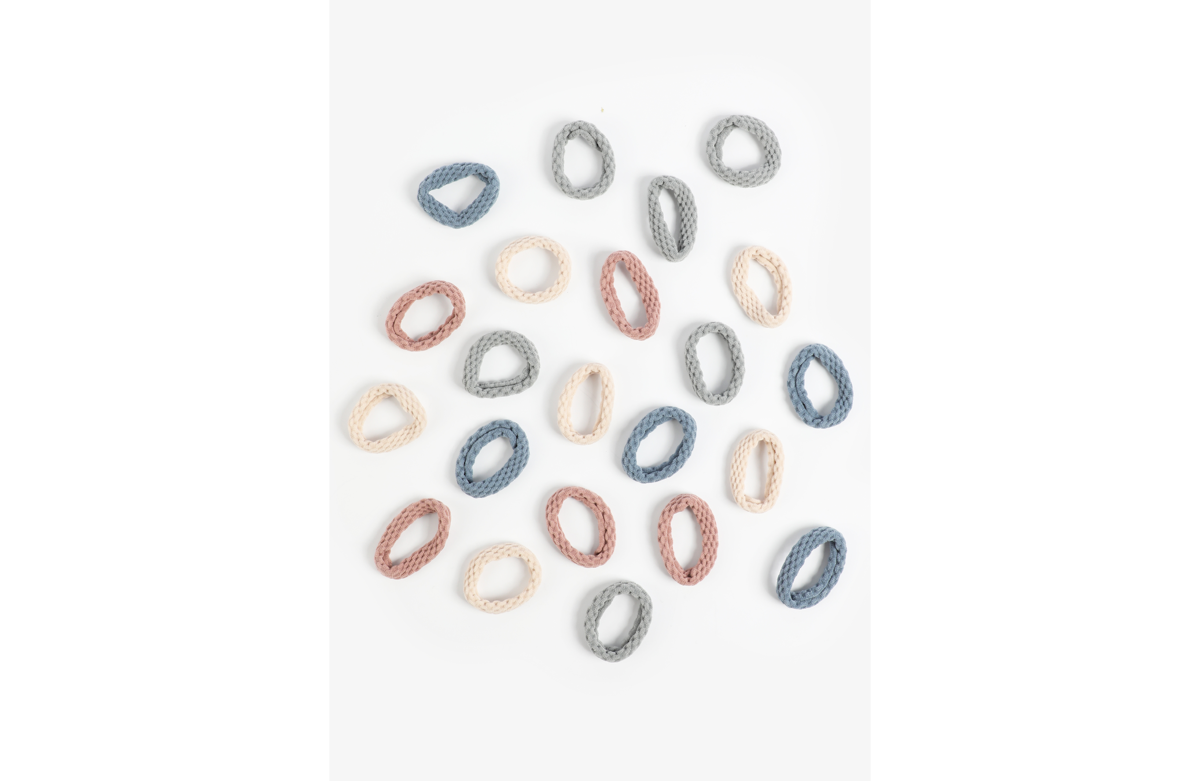 22 Pack Neutral Textured Seamless Hair Ties