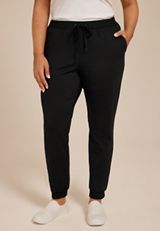 Plus Size Traveler Jogger, BLACK, small
