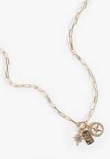 Celestial Coin Cluster Charm Necklace, C605, small