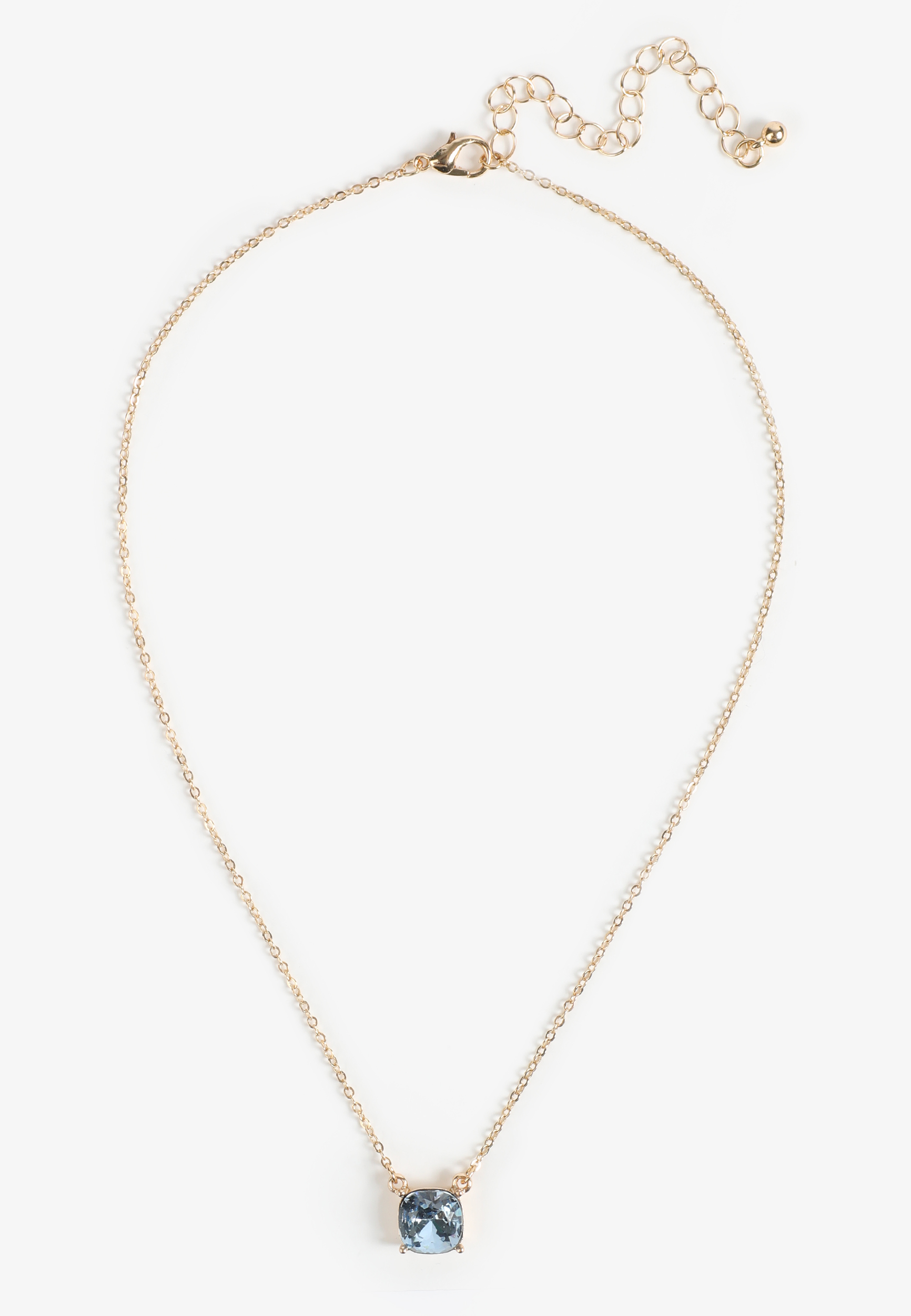 Blue Cushion Cut Pendant Necklace, C2004, large