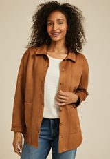 Faux Suede Shacket, C1144, small