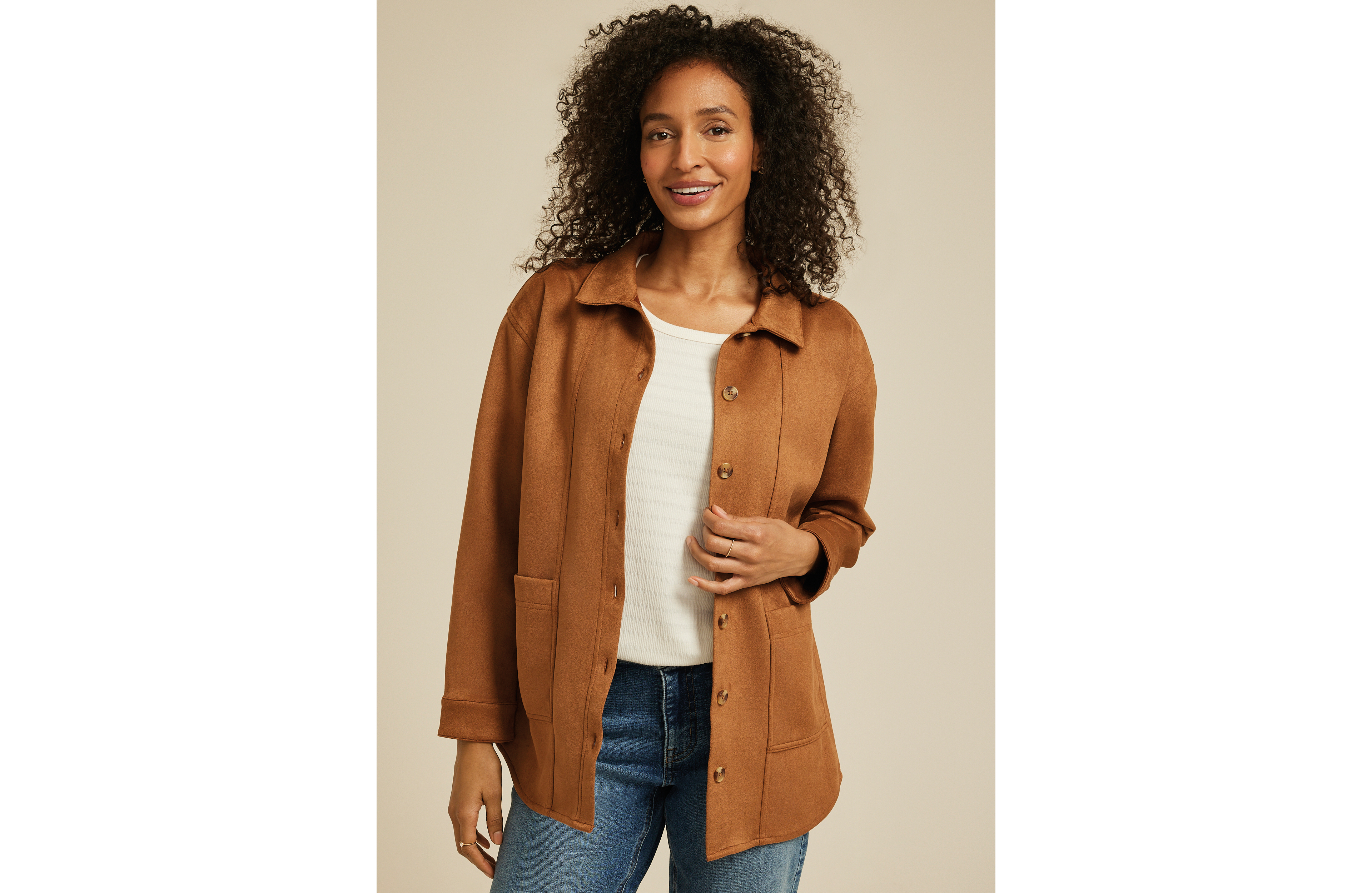 Faux Suede Shacket