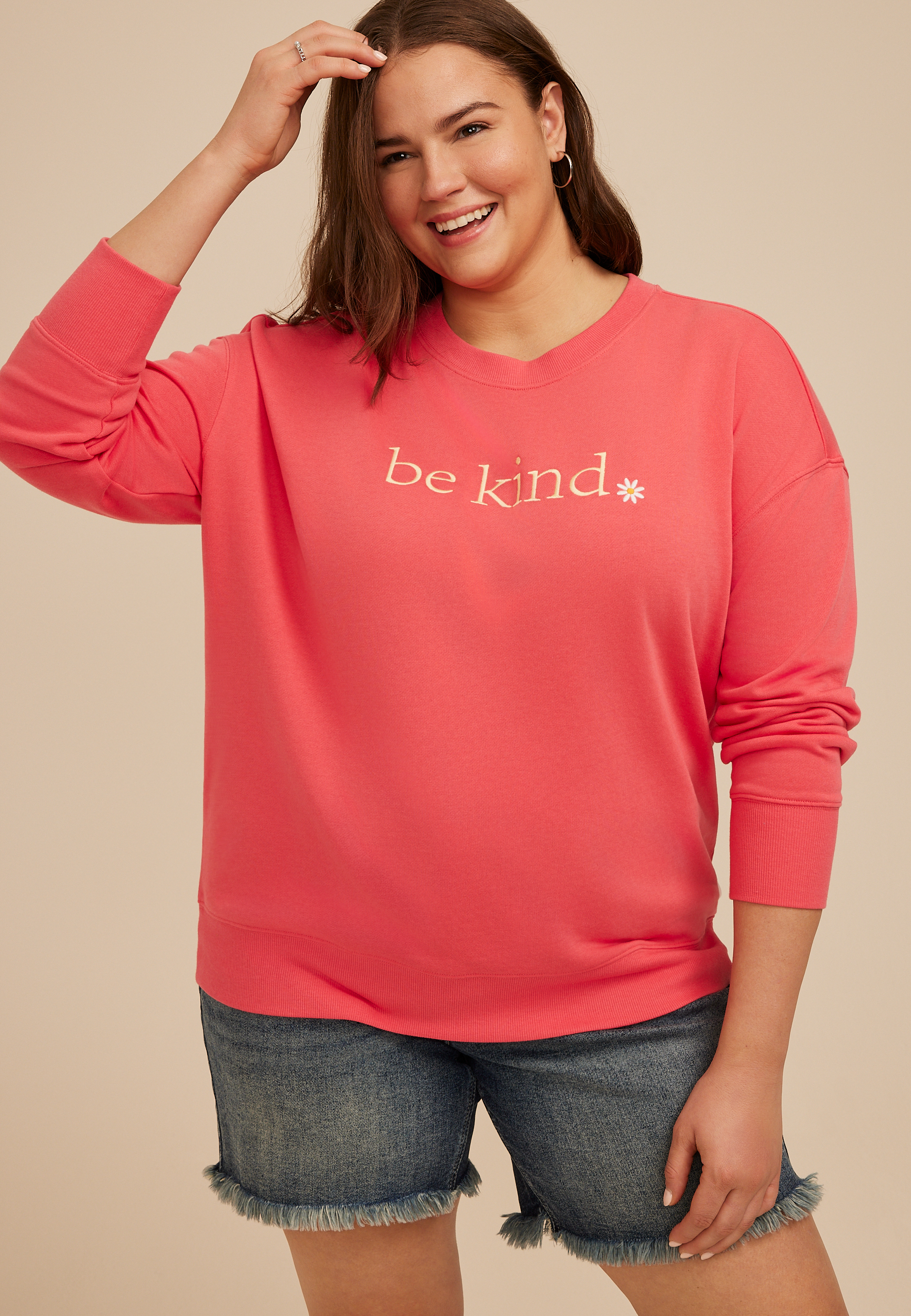 Plus Size Be Kind Sweatshirt, C2011, large