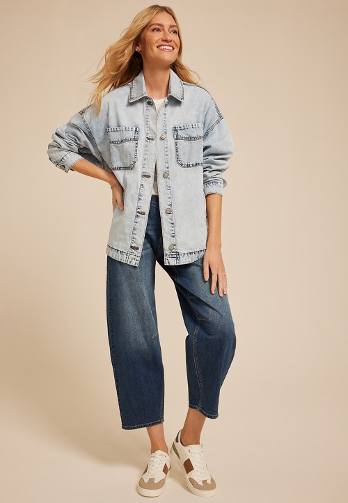 Oversized Denim Jacket | maurices