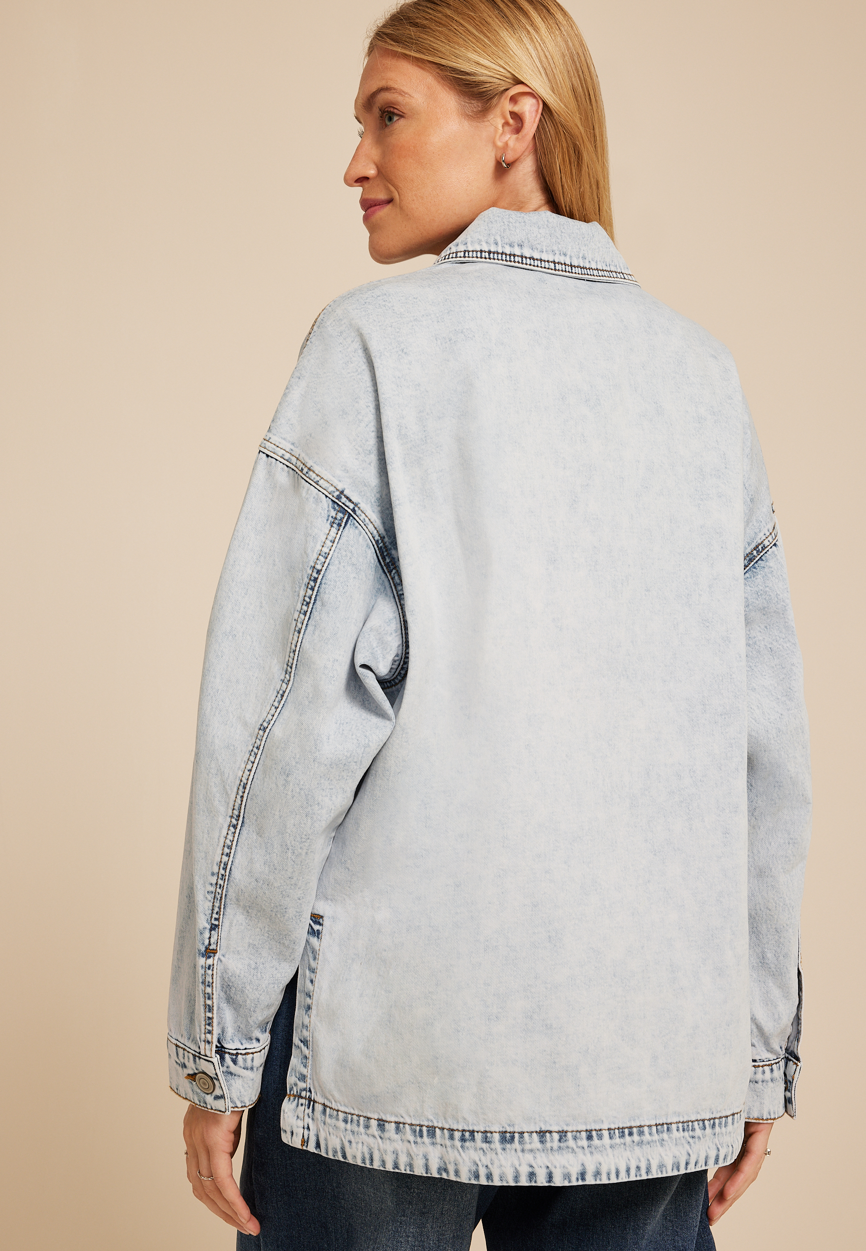 Oversized Denim Jacket, C2806, large